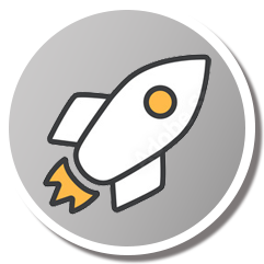 Icon depicting a rocket